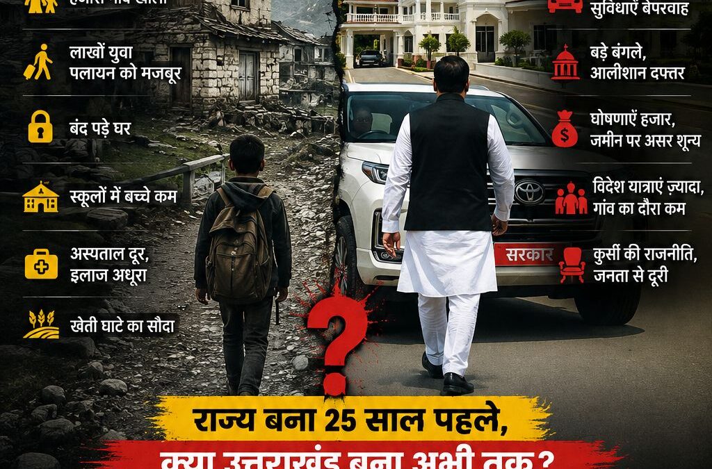 25 का उत्तराखंड और कड़वी सच्चाई ।