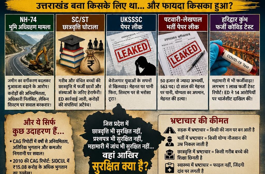 भ्रष्टाचार और लूट तंत्र का उत्तराखंड!